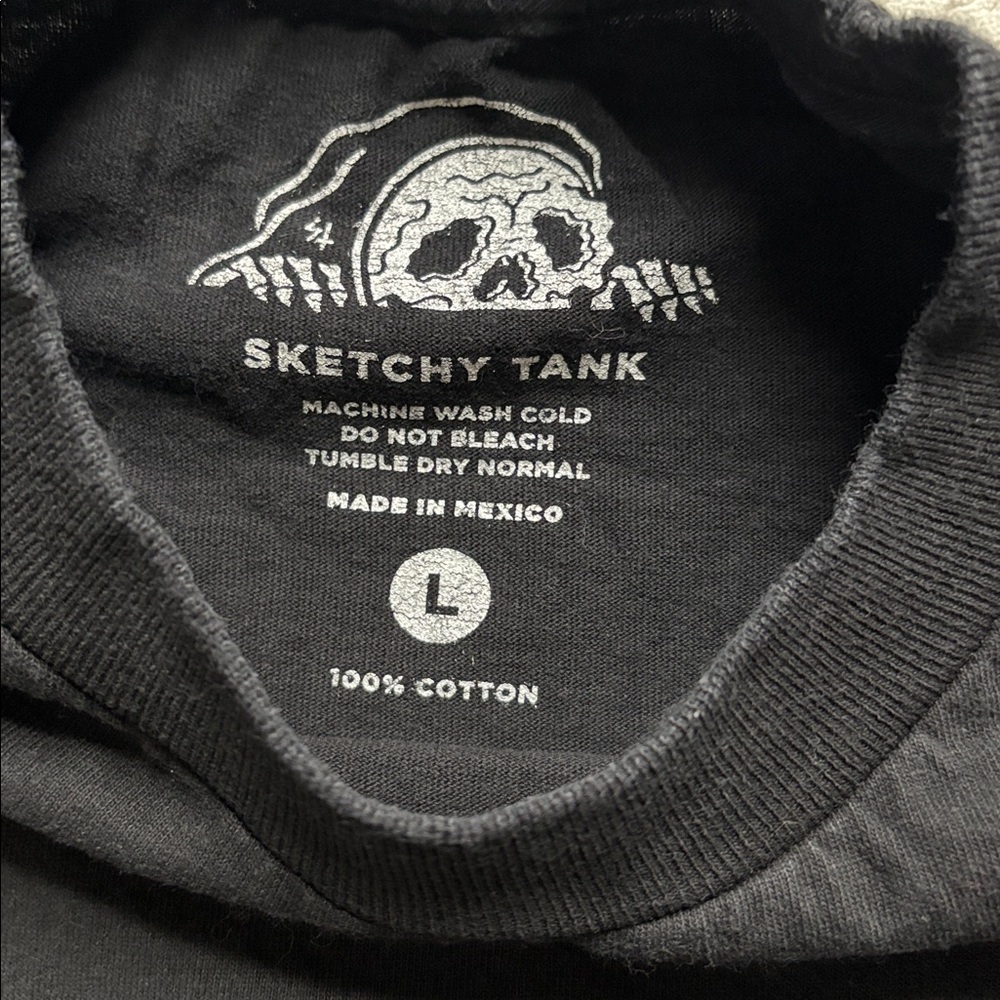 Sketchy Tank Black Graphic Tee - Picture 3 of 3